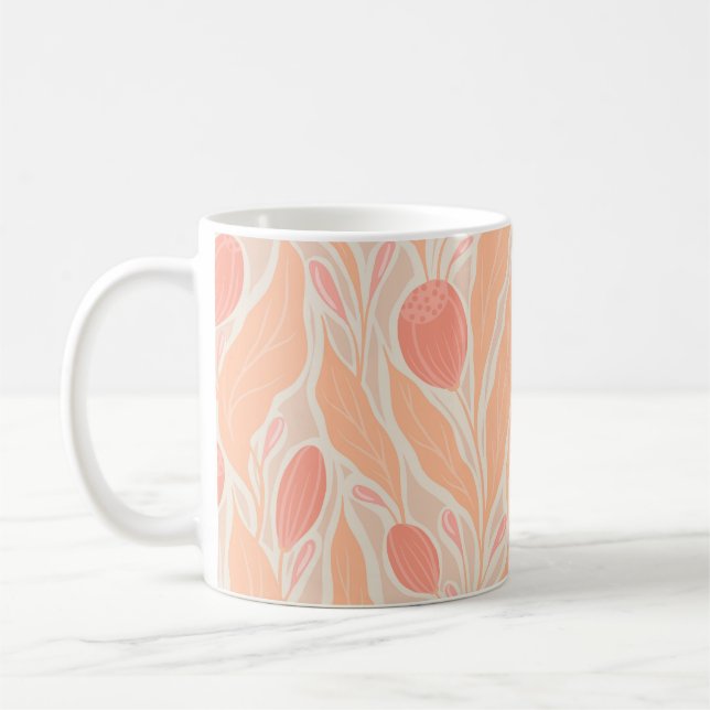 Taza De Café Patrón de flores (Izquierda)