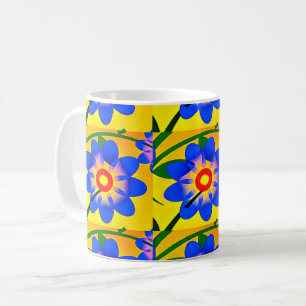Taza De Café Patrón de flores abstractas
