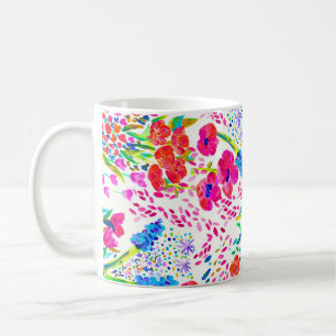Taza De Café Patrón de flores de color claro