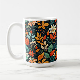 Taza De Café Patrón de flores exóticas florales