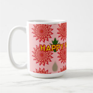 Taza De Café Patrón de flores primaverales personalizadas para 