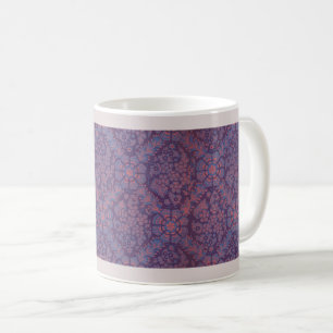 Taza De Café Patrón de Flores Purpúreas