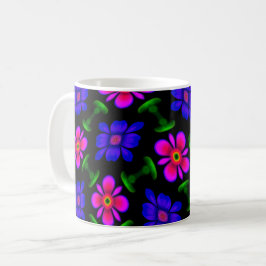 Taza De Café Patrón de flores rosas adorables