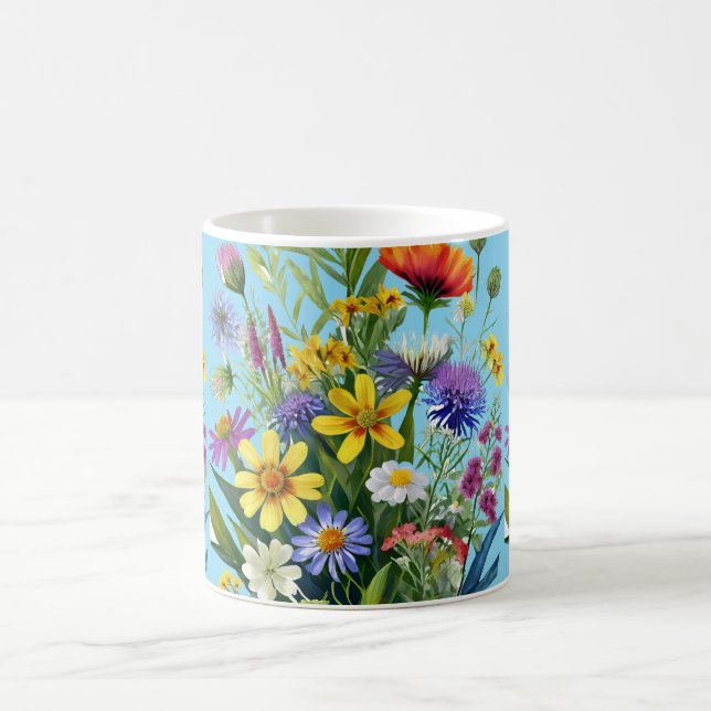 Taza De Café Patrón de flores silvestres (Centro)