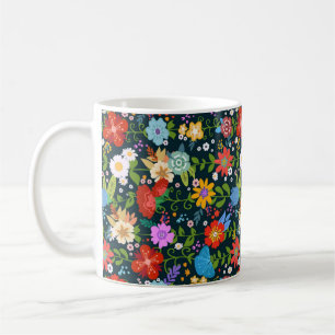 Taza De Café Patrón de flores sin soldadura Ditsy-13554