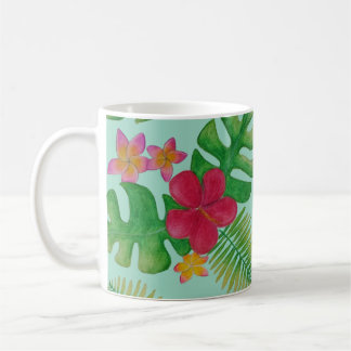 Taza De Café Patrón de flores tropicales