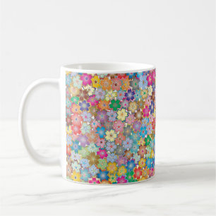 Taza De Café Patrón de fondo de flores florales