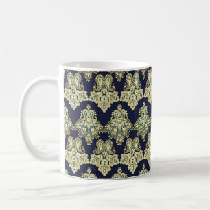 Taza De Café patrón de fondo digital acuarela sobre texturas