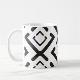 Taza De Café Patrón de forma de diamante concéntrico geométrico