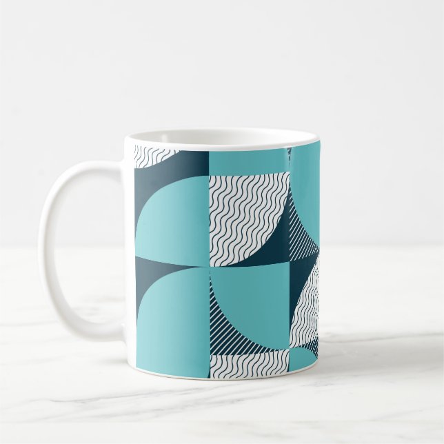 Taza De Café Patrón de forma geométrica creativa (Izquierda)