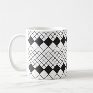 Taza De Café Patrón de formas de diamante negro