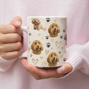 Taza De Café Patrón de foto de perro personalizado