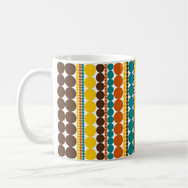 Taza De Café Patrón de franja vertical de puntos retro