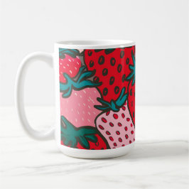 Taza De Café Patrón de Fresa