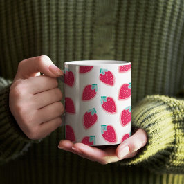 Taza De Café Patrón de fresa de fresa