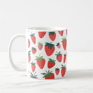 Taza De Café Patrón de fresa sin soldadura