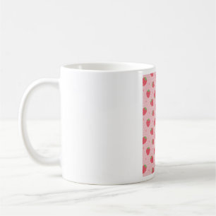 Taza De Café Patrón de fresa y corazón