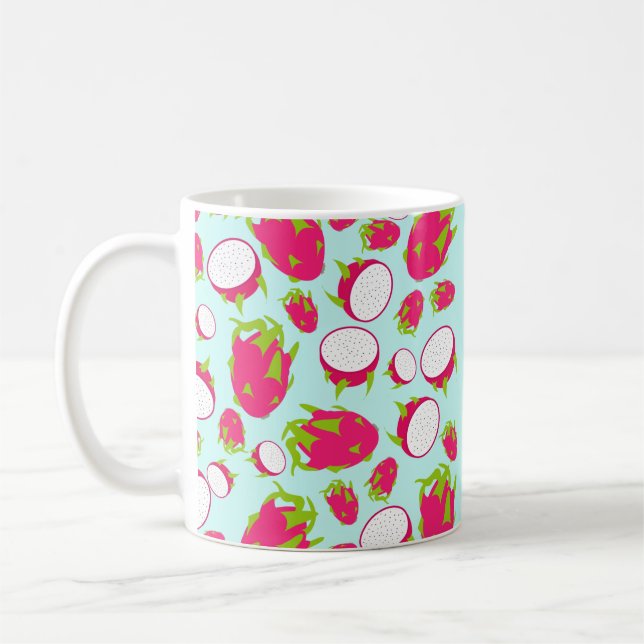 Taza De Café Patrón de fruta dragón (Izquierda)