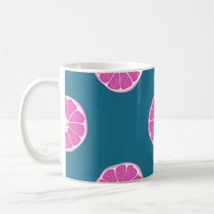 Taza De Café Patrón de fruta sin fisuras con naranja. abstracto