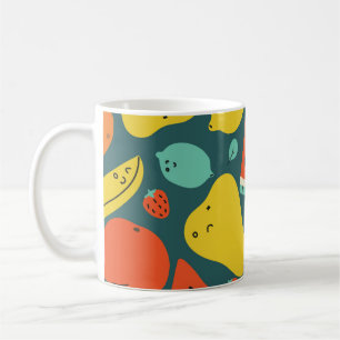 Taza De Café Patrón de fruta tropical dibujado a mano