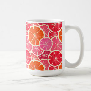 Taza De Café Patrón de frutas de cítricos de naranja y pomelo