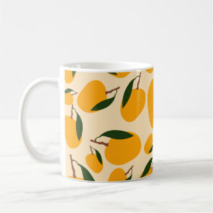 Taza De Café Patrón de frutas del verano del mango