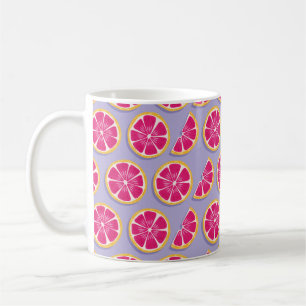 Taza De Café Patrón de frutas sin fisuras, rodajas de pomelo co