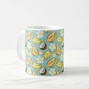 Taza De Café Patrón de frutas tropicales de verano