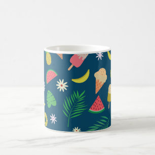 Taza De Café Patrón de frutas y helados de verano
