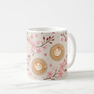 Taza De Café Patrón de funda de café de flor de cerezo (7)