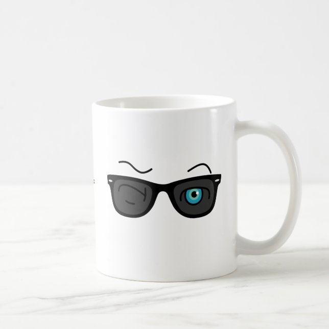 Taza De Café Patrón de gafas de sol negras de Guay icónico (Derecha)