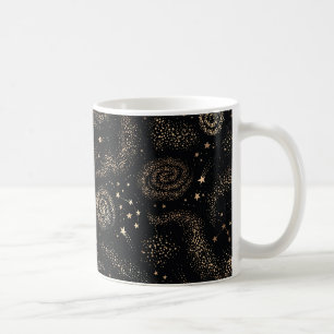 Taza De Café Patrón de galaxia de la constelación Gold Star