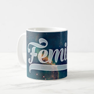 Taza De Café Patrón de galaxia espacial feminista