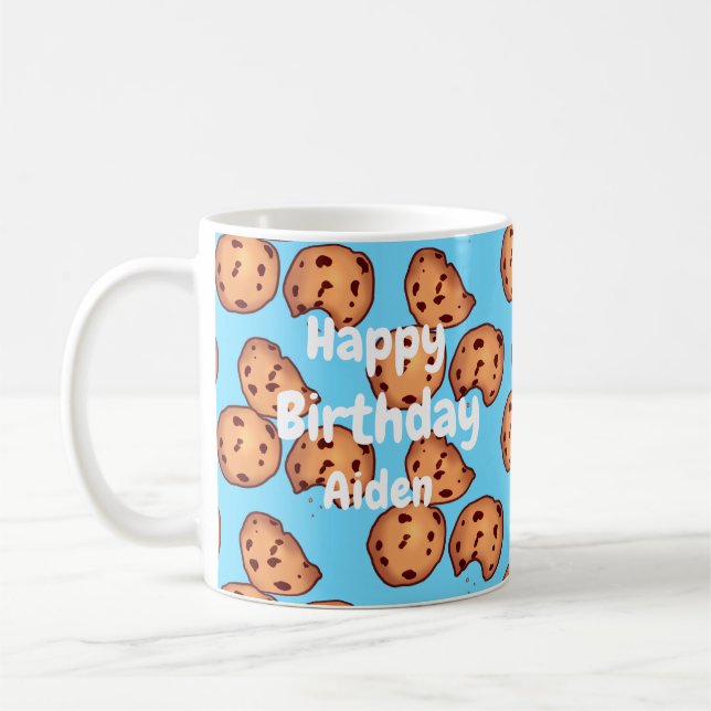 Taza De Café Patrón de galletas con chispas de chocolate    (Izquierda)