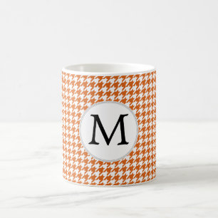 Taza De Café Patrón de galón de Naranja de monograma personaliz