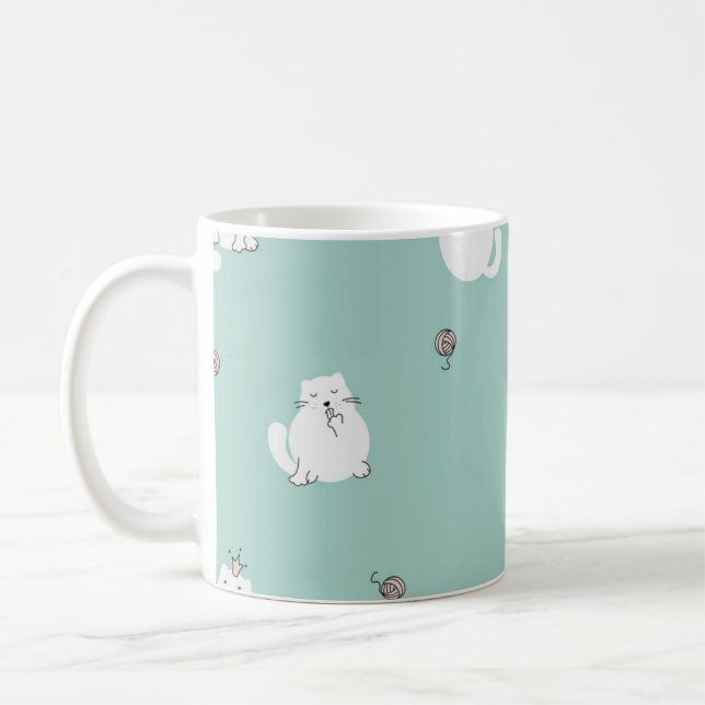 Taza De Café Patrón de gato (Izquierda)