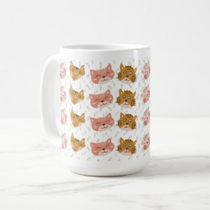 Taza De Café Patrón de gato de corte #2