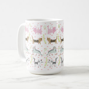 Taza De Café Patrón de gato lindo #4 tazón de café