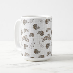 Taza De Café patrón de gatos