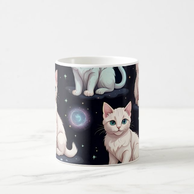 Taza De Café Patrón de gatos de corte (Centro)