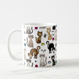 Taza De Café Patrón de gatos graciosos