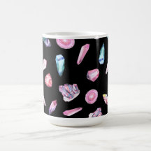 Patrón de geodesia y cristales de acuarela