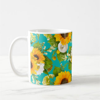 Taza De Café Patrón de girasol de verano