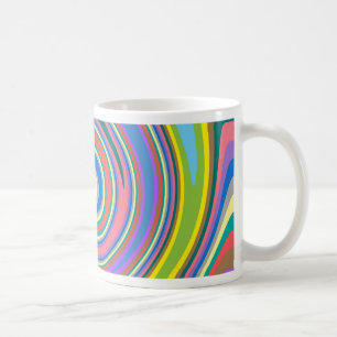 Taza De Café Patrón de giro arcoiris colorido