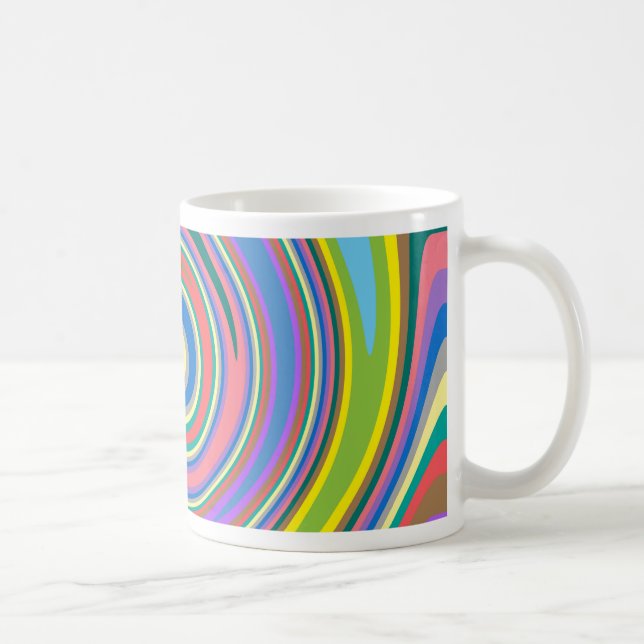 Taza De Café Patrón de giro arcoiris colorido (Derecha)