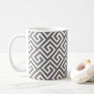 Taza De Café Patrón de giro cuadrado clásico de la clave griega