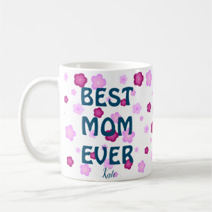 Taza De Café Patrón de gradiente floral de flor rosada