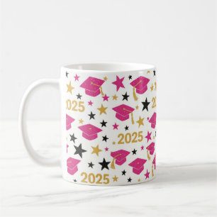Taza De Café Patrón de graduación de oro rosa