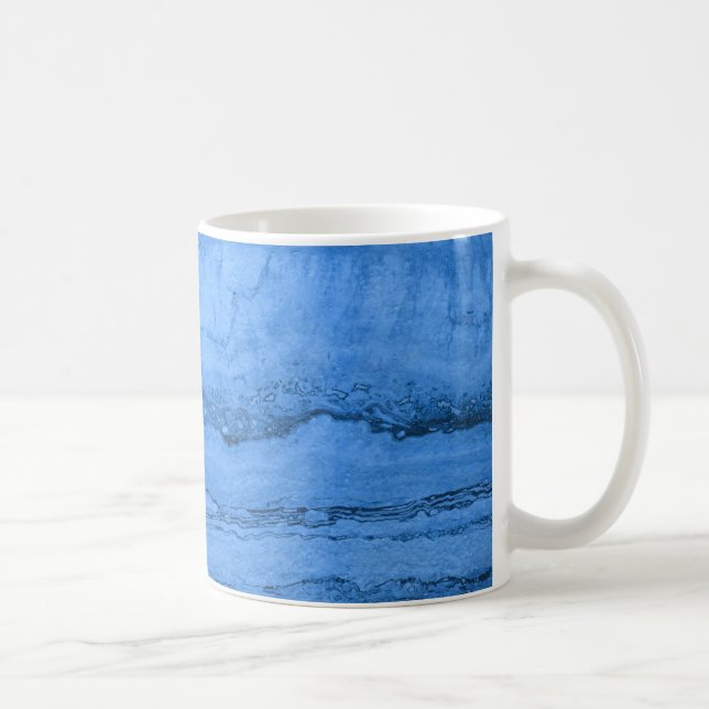 Taza De Café Patrón de granito azul, mármol azul, piedra azul (Derecha)