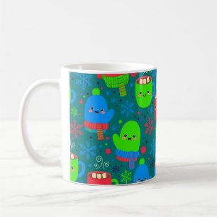 Taza De Café Patrón de guantes de Kawaii Merry